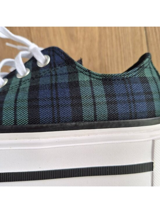 ⭐Converse Lift Double Stack Platform Plaid 8.5 Men\'s shoes Sneaker Black A16517C main image 8
